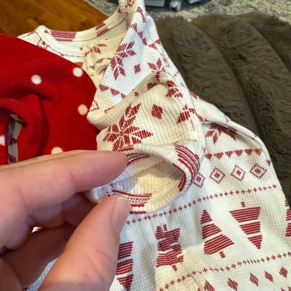 Child of Mine Red and White Holiday Onesies - Picture 7 of 7